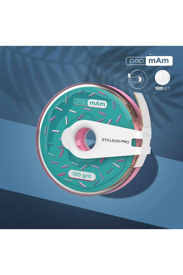 Staleks EXPERT Yedek PapmAm Beyaz Bant Törpü, STALEKS PRO Plastik Bobinde, 100 Grit