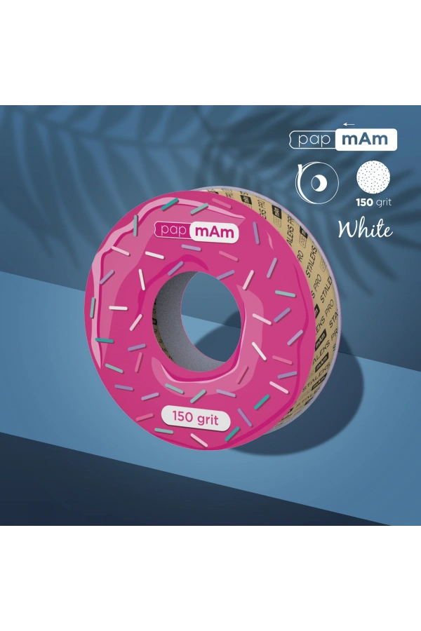 Staleks STALEKS PRO Plastik Bobin İçin EXPERT Yedek PapmAm Beyaz Bant Törpü Bloğu, 150 Grit