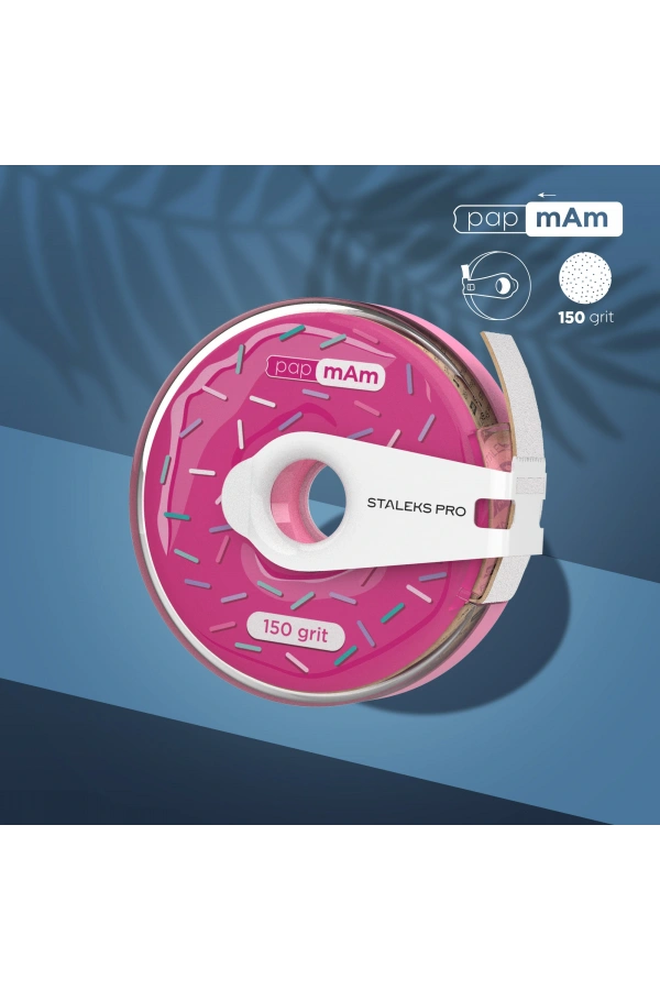 Staleks EXPERT Yedek PapmAm Beyaz Bant Törpü, STALEKS PRO Plastik Bobinde, 150 Grit