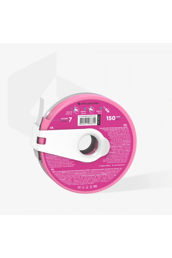 Staleks EXPERT Yedek PapmAm Beyaz Bant Törpü, STALEKS PRO Plastik Bobinde, 150 Grit