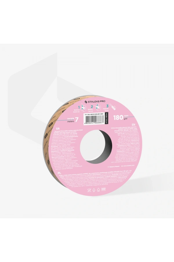 Staleks STALEKS PRO Plastik Bobin İçin EXPERT Yedek PapmAm Beyaz Bant Törpü Bloğu, 180 Grit