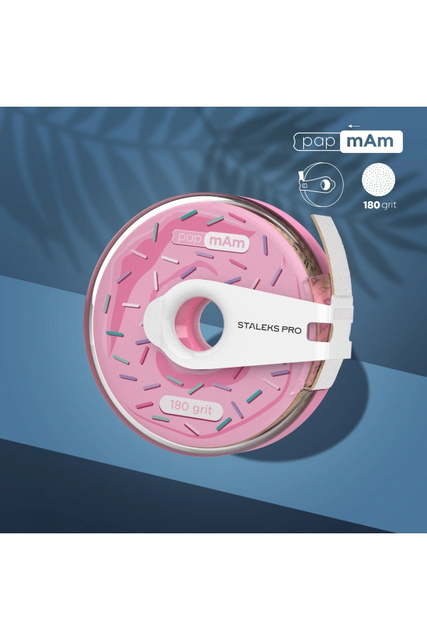 Staleks EXPERT Yedek PapmAm Beyaz Bant Törpü, STALEKS PRO Plastik Bobinde, 180 Grit