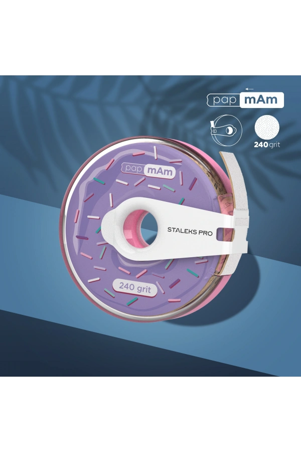 Staleks EXPERT Yedek PapmAm Beyaz Bant Törpü, STALEKS PRO Plastik Bobinde, 240 Grit