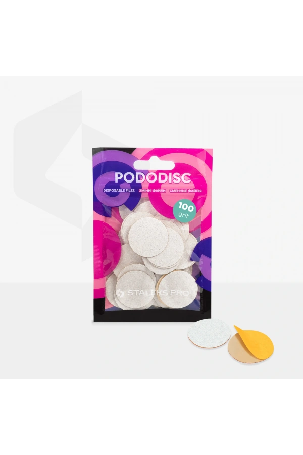 Staleks PODODISC STALEKS PRO L Pedikür Disk İçin Yedek Beyaz Törpüler, 100 Grit (50 Adet)