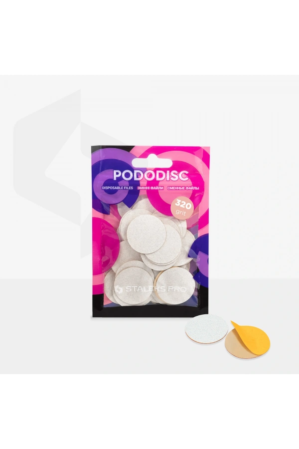 Staleks PODODISC STALEKS PRO L Pedikür Disk İçin Yedek Beyaz Törpüler, 80 Grit (50 Adet)