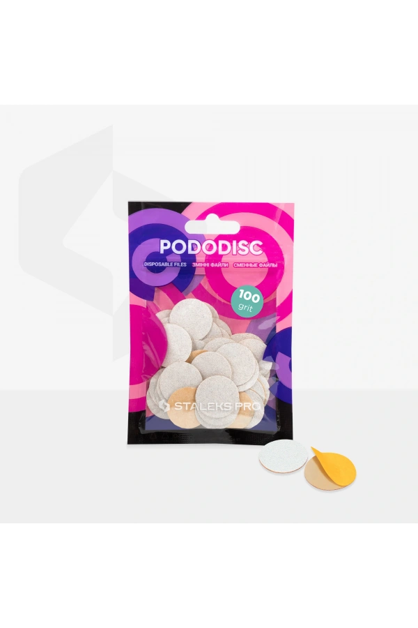 Staleks PODODISC STALEKS PRO M Pedikür Disk İçin Yedek Beyaz Törpüler, 100 Grit (50 Adet)