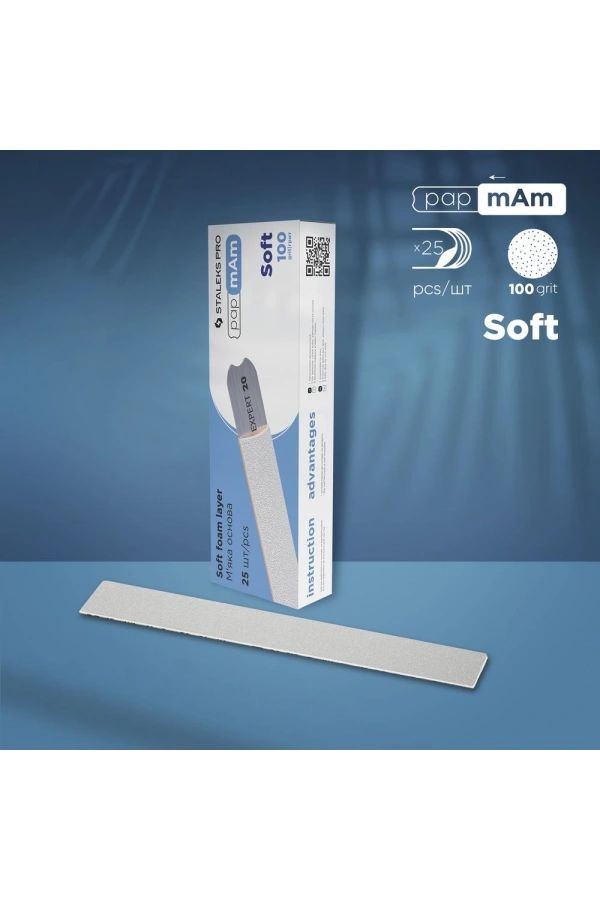 Staleks EXPERT 20 Yedek PapmAm Beyaz Törpüler (Yumuşak Taban),100 Grit (25 Adet)