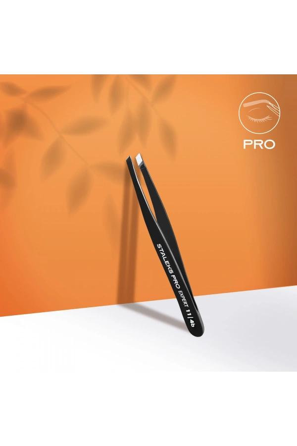 Staleks EXPERT 11 TYPE 4b Kaş Cımbızı (Dar Yamuk Kenarlar),Siyah