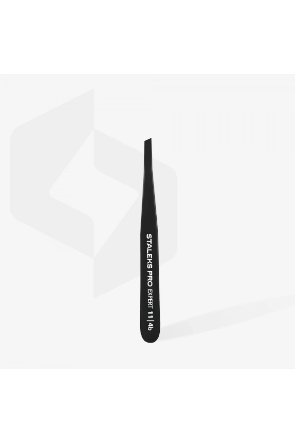 Staleks EXPERT 11 TYPE 4b Kaş Cımbızı (Dar Yamuk Kenarlar),Siyah