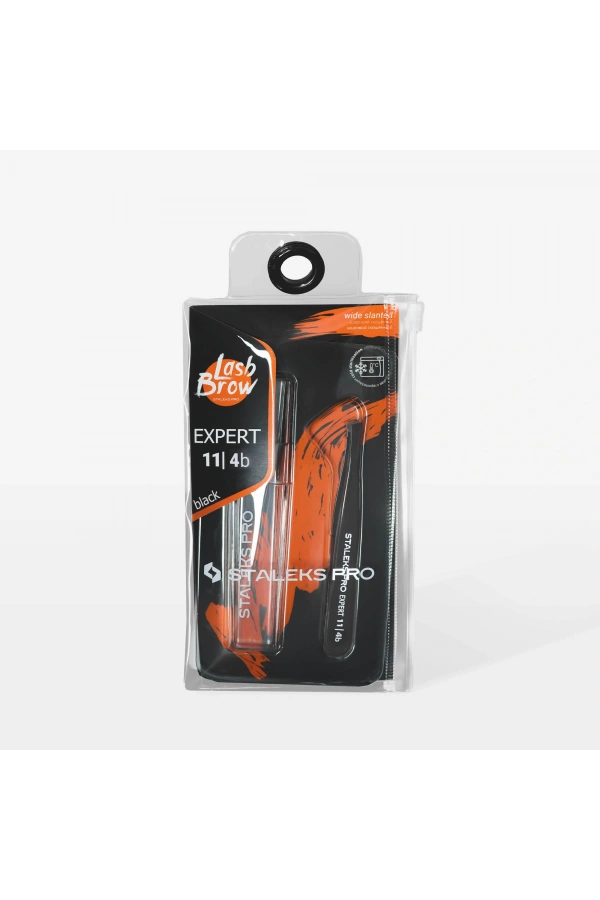 Staleks EXPERT 11 TYPE 4b Kaş Cımbızı (Dar Yamuk Kenarlar),Siyah