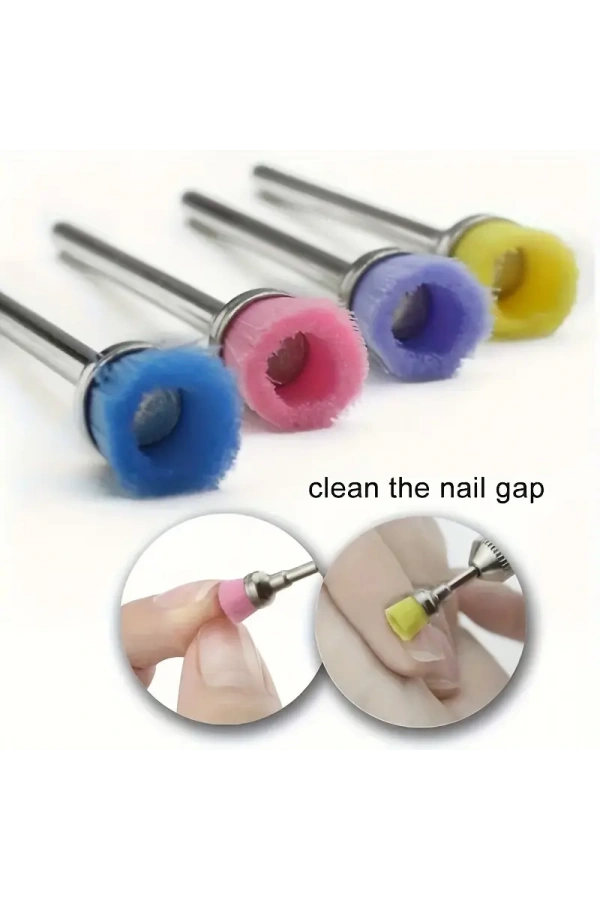 Tırnak Temizleme ve Toz Alma Ucu - Freze Uyumlu Fırça