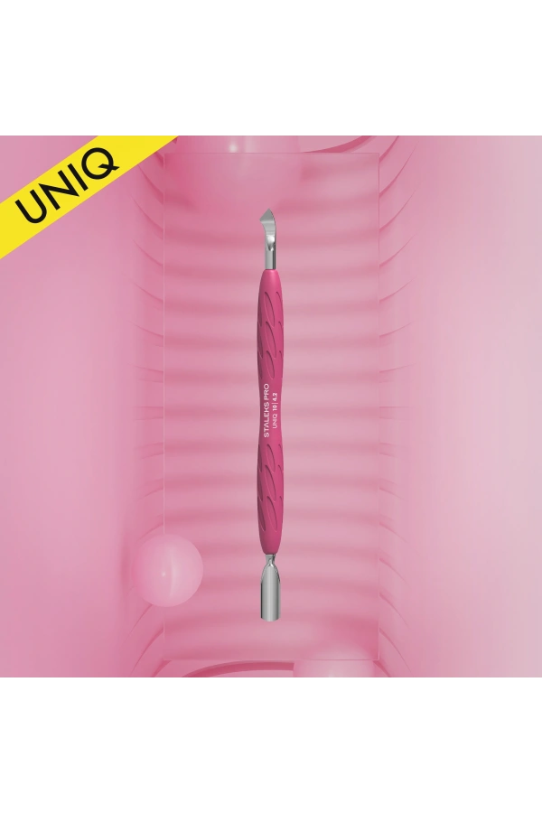 Staleks Gummy UNIQ 10 TYPE 4.2 Silikon Saplı Tırnak Eti İtici (Dar Yuvarlak İtici + Arkaya Çekilmiş Bıçak)