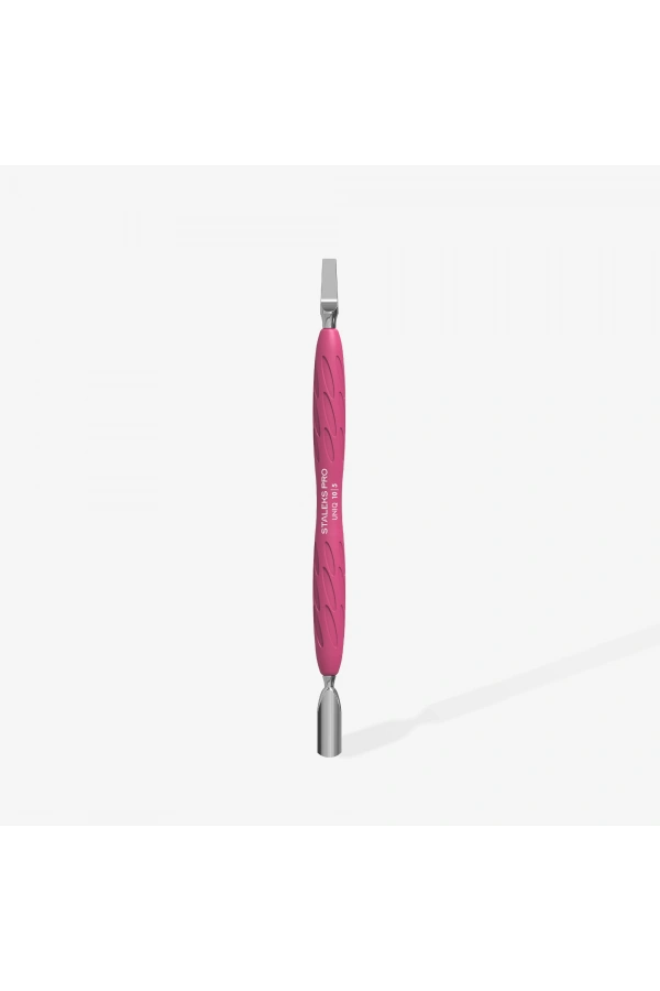 Staleks Gummy UNIQ 10 TYPE 5 Silikon Saplı Tırnak Eti İtici (Dar Yuvarlak İtici + Geniş Düz Bıçak)