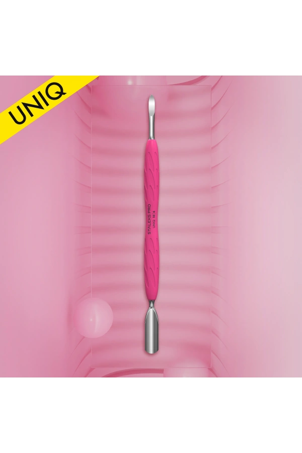 Staleks UNIQ 10 TYPE 6 Gummy Silikon Saplı Tırnak İtici (Geniş Yuvarlak Uç ve Kanca Uç Rascador)