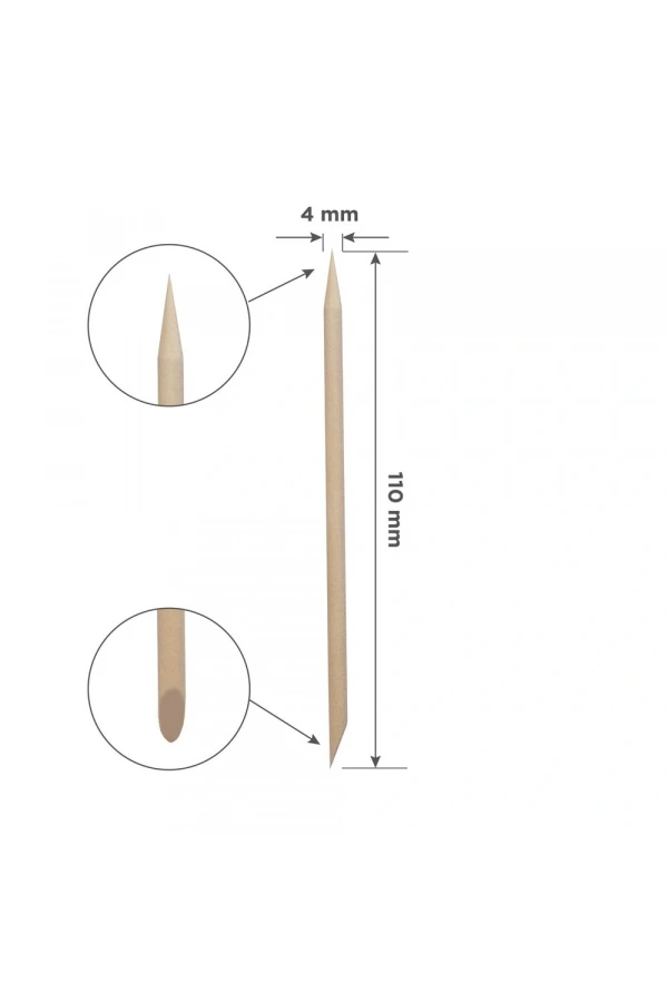 Staleks STALEKS PRO Portakal Manikür Çubuğu, Ahşap 110 mm (100 Adet)