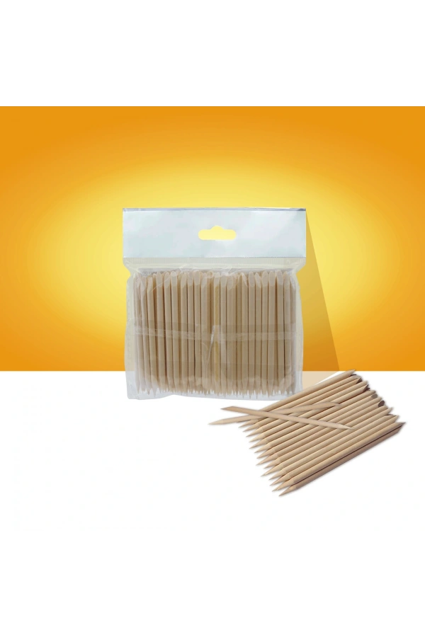Staleks Orange stick EXPERT wooden 75 mm (100 pcs)