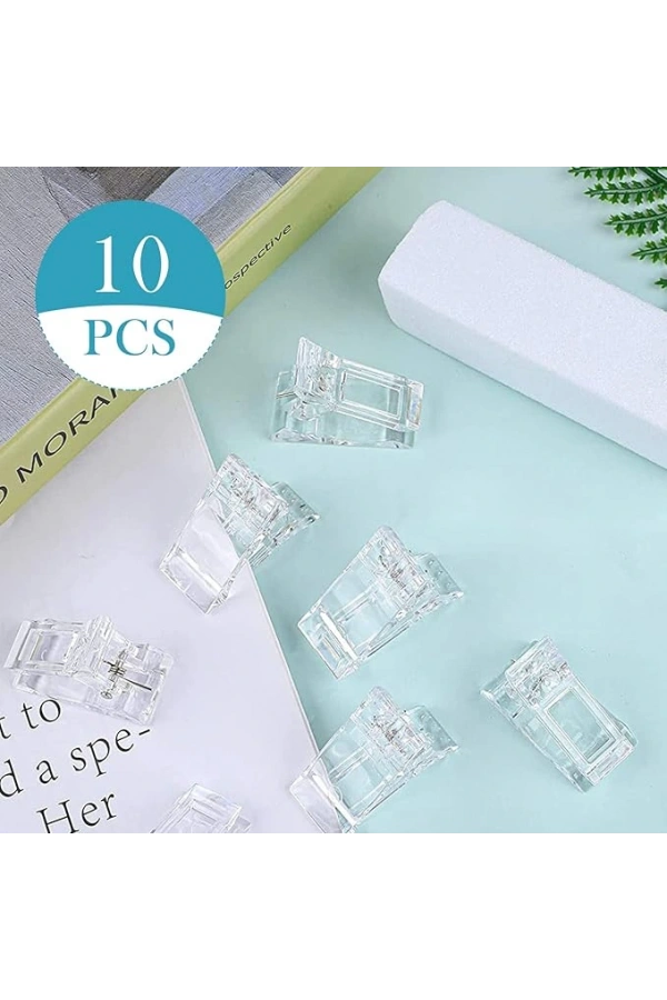 Polijel Mandalı – 10 Adet Şeffaf Sıkıştırma Klipsi