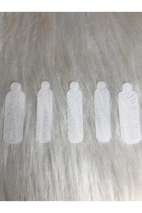 Polijel Silikon Pad Seti – Desenli Nail Art Kalıpları