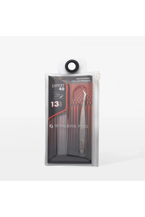 Staleks EXPERT 40 TYPE 13 Profesyonel Kirpik Cımbızı (L Şeklinde, 40)