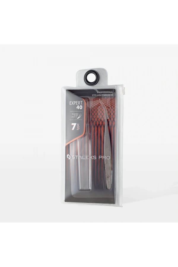 Staleks EXPERT 40 TYPE 7 Profesyonel Kirpik Cımbızı (Eğik)