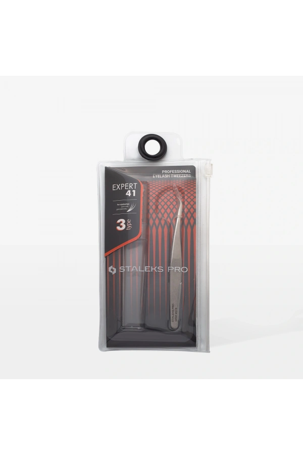 Staleks EXPERT 41 TYPE 3 Profesyonel Kirpik Cımbızı (Eğik)