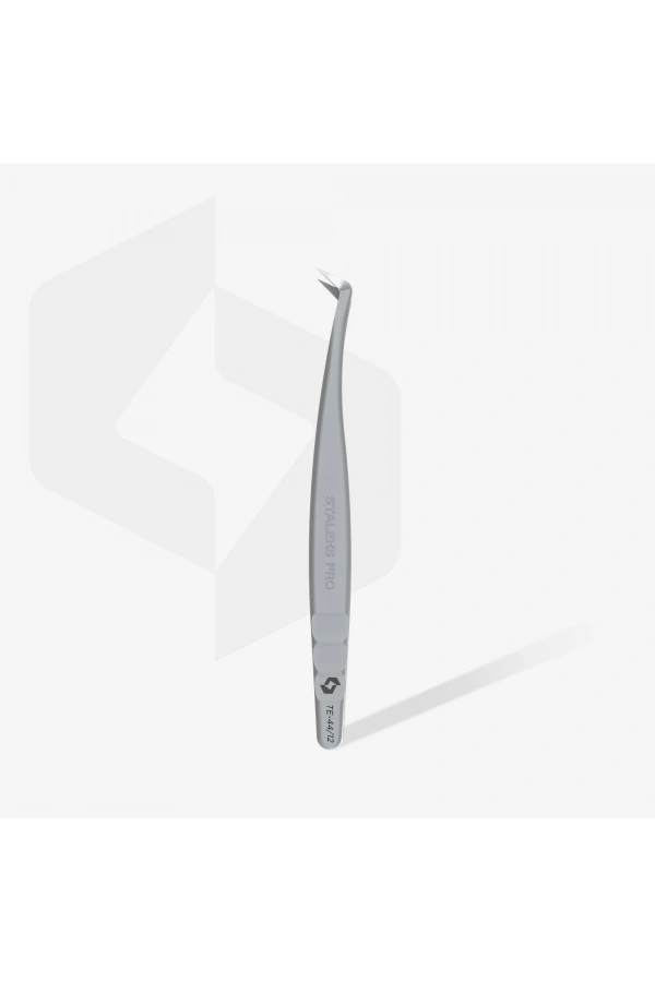 Staleks EXPERT 44 TYPE 12 Profesyonel Çentikli Kirpik Cımbızı (L Şeklinde, 65)
