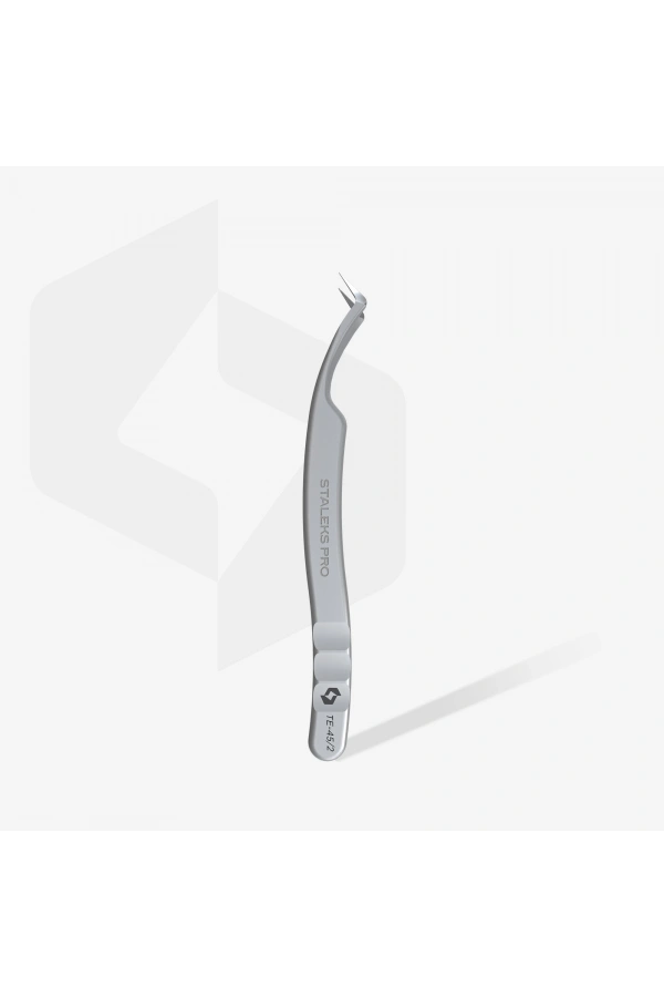 Staleks EXPERT 45 TYPE 2 Profesyonel Çentikli Kirpik Cımbızı (L Şeklinde, 40)