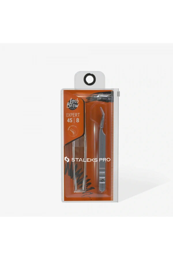 Staleks EXPERT 45 TYPE 8 Profesyonel Çentikli Kirpik Cımbızı (mini L)