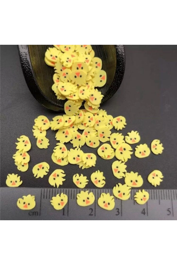 Sevimli Civciv Desenli Nail Art Süsleri