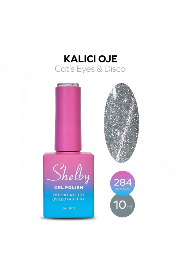 Shelby Kalıcı Kedi Gözü & Disco Oje 284 – 10 ml Manyetik Etkili