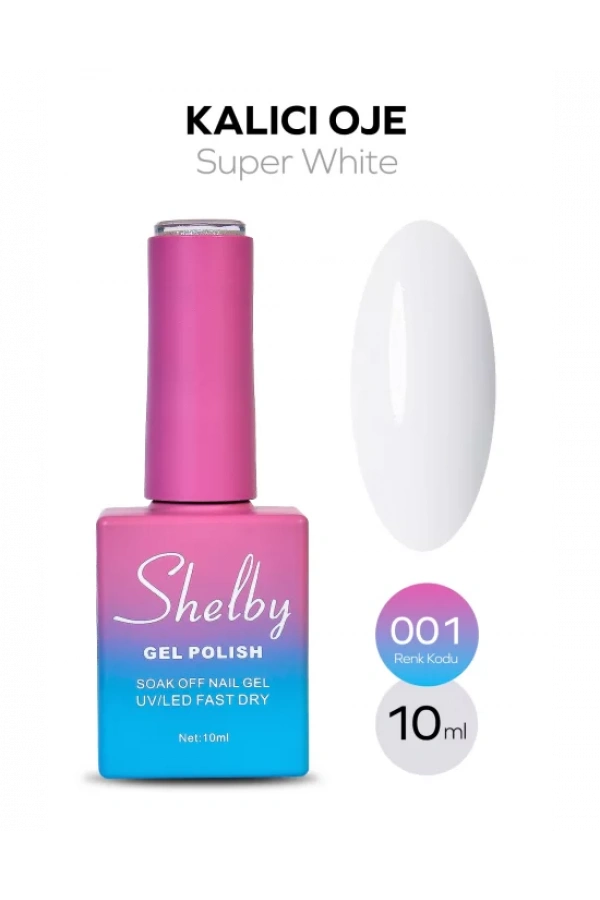 Shelby Kalıcı Oje 001 – Super White (10 ml)