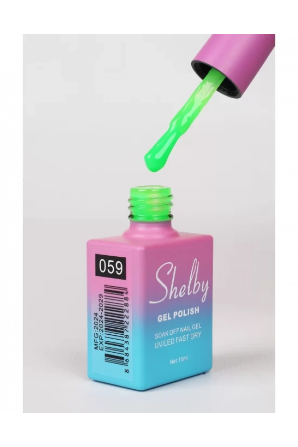 Shelby Kalıcı Oje 059 – Neon Yeşil Tonunda Canlı ve Cesur Etki