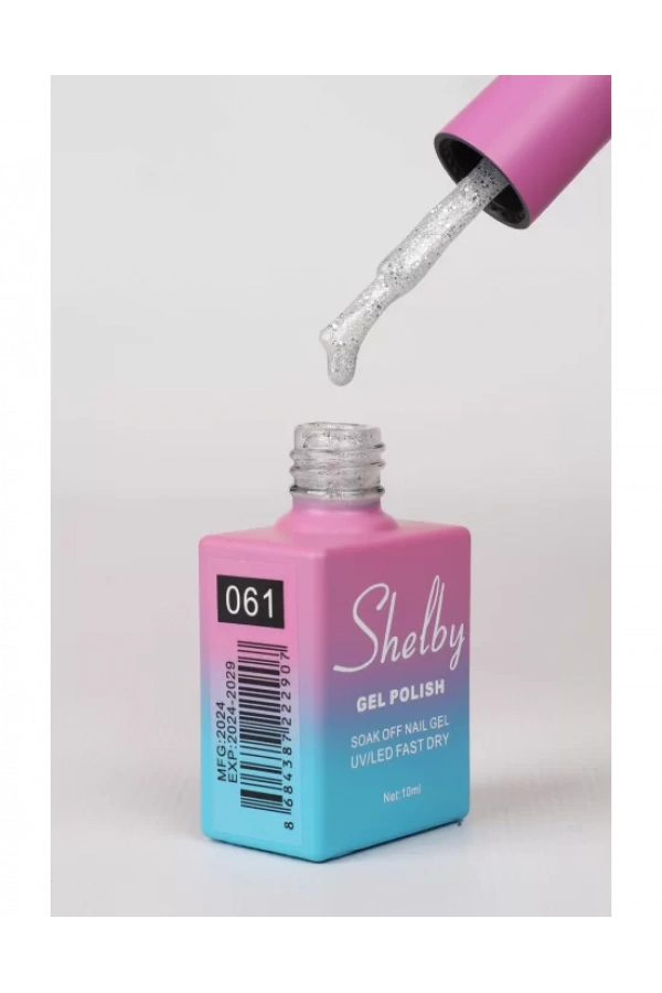 Shelby Kalıcı Oje 061 – Işıltılı Gümüş Sim Efektli Kalıcı Oje