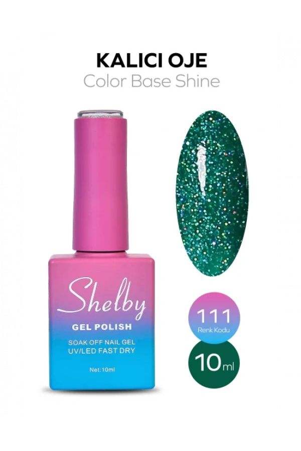 Shelby Kalıcı Oje 111 - Simli Color Base Shine Serisi - 10 ml