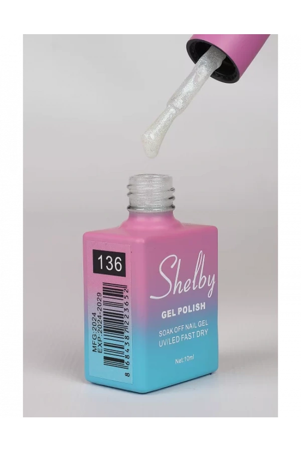 Shelby Kalıcı Oje 136 İnci Tozu Krom Etki – 10 ml