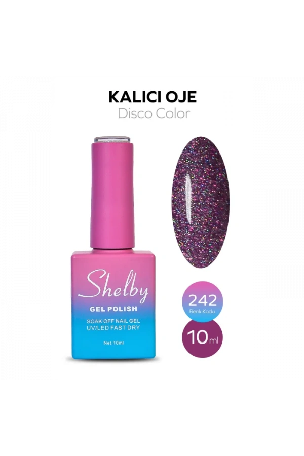 Shelby Kalıcı Reflektif Oje 242 – 10 ml (Disco Color Serisi)