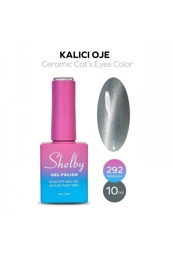 Shelby Kalıcı Seramik Kedi Gözü Oje 292 – Manyetik Efektli Kalıcı Oje 10 ml