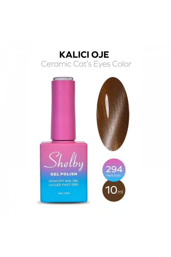 Shelby Kalıcı Seramik Kedi Gözü Oje 294 – Manyetik Efektli Kalıcı Oje 10 ml