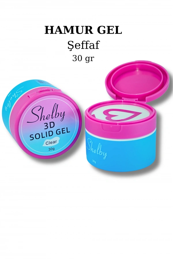 Shelby Professional 3D Solid Gel Şeffaf Hamur Jel 30 gr