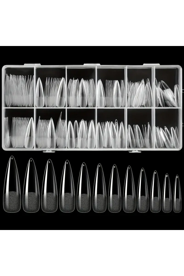 Şeffaf Stiletto Jel Tips Seti - 240 Adet