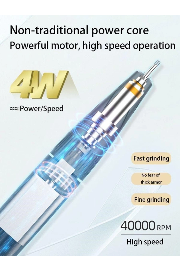 Kare Masaüstü Freze Makinesi – 40.000 RPM, LED Işıklı