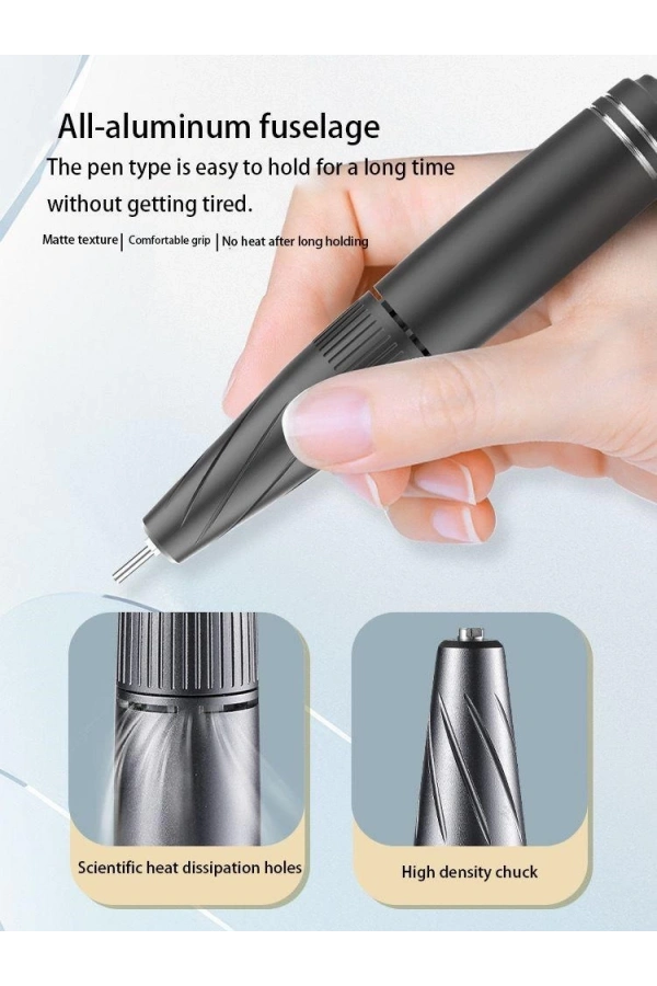 Kare Masaüstü Freze Makinesi – 40.000 RPM, LED Işıklı