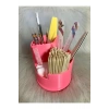 Pembe Masa Üstü Organizer - 5 Bölmeli