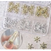Kar Tanesi Metal Charm Tırnak Süsü Seti