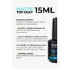 Roniki Matte Mat Top Coat 15 ML – Kadife Etkili Üst Kat (MX520)