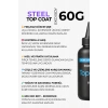 Roniki Professional Steel Top Coat Refill 60G – Yoğun Kıvamlı No Wipe Üst Kat