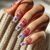 Kırmızı Holografik Harf Nail Art Süsleri