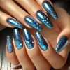 Okyanus Mavisi Holografik Nail Art Süsleri – Parlak ve Işıltılı