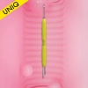 Staleks UNIQ 11 TYPE 2 Gummy Sarı Silikon Saplı Tırnak İtici (Eğik Uç ve Halka)