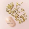 Altın Metal Halka Nail Art Süsleri - 50 Adet